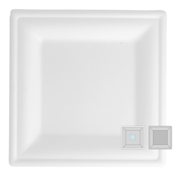 Square Plates "Bionic" Bagasse Square Plates "Bionic" Bagasse